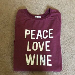 Peace, Love, Wine Sweatshirt
